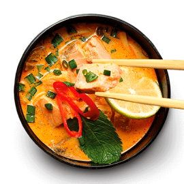 Том Ям: Том Ям с лососем и&nbsp;кокосовым молоком – Экспресс суши