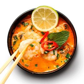 Том Ям: Том Ям с тигровыми креветками и&nbsp;кокосовым молоком – Экспресс суши